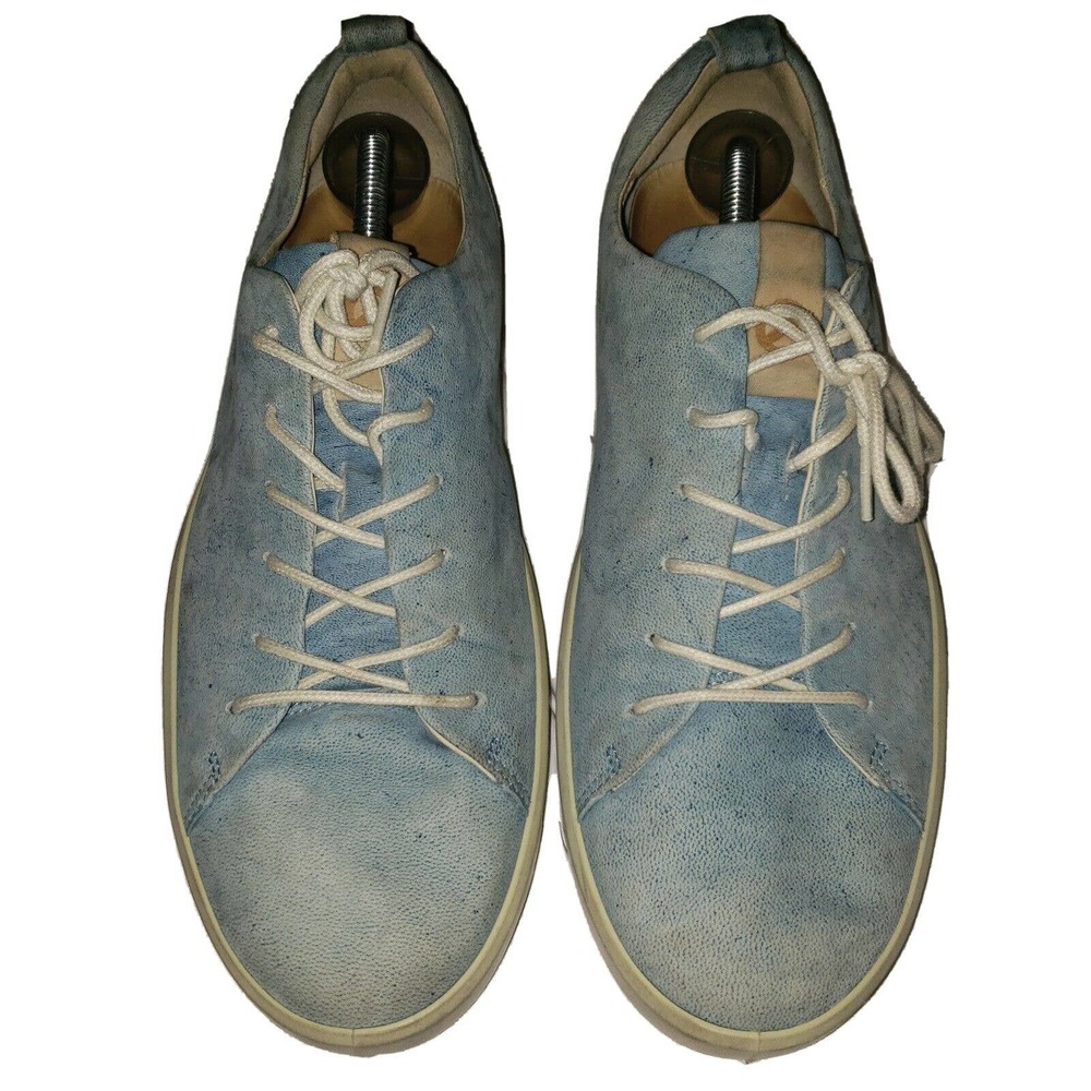 ECCO Soft 8 Mens Size 45‎ (US 11-11.5) Blue Leather Casual Sneakers Shoes